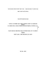 0897 nâng cao hiệu quả hoạt động cho vay khách hàng cá nhân mua nhà ở hình thành trong tương lai tại NHTM CP đầu tư và phát triển việt nam   chi nhánh cầu giấy luận văn thạc sỹ kinh tế