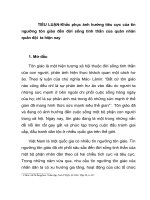 TIỂU LUẬN khắc phục ảnh hưởng tiêu cực của tín ngưỡng tôn giáo đến đời sống tinh thần của quân nhân quân đội  ta hiện nay