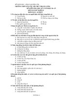 Đề kiểm tra Lịch sử 10 chuẩn  Học kì 1  Đề số 1443794