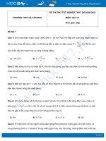 Bộ 5 đề thi thử THPT QG năm 2021 môn Vật Lý có đáp án Trường THPT Hà Văn Mao