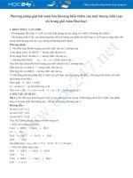 Phương pháp giải bài toán tìm khoảng biến thiên của một lượng chất (cực trị trong giải toán Hoá học)