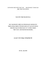 1449 đẩy mạnh bán chéo sản phẩm bancassurance trong hoạt động tín dụng bán lẻ tại NHTM CP đầu tư và phát triển việt nam   chi nhánh thanh hóa luận văn thạc sỹ kinh tế