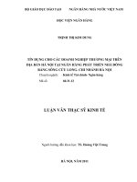1393 tín dụng cho các doanh nghiệp thương mại trên địa bàn hà nội tại NH phát triển nhà đồng bằng sông cửu long   chi nhánh hà nội luận văn thạc sĩ kinh tế