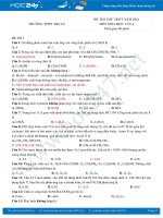 Bộ 5 đề thi thử THPT QG năm 2021 môn Hóa học có đáp án lần 4 Trường THPT Trị An