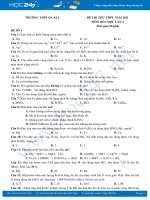 Bộ 5 đề thi thử THPT QG năm 2021 có đáp án môn Hóa học lần 3 Trường THPT Đa Kia