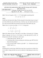 Đề thi tuyển sinh lớp 10 THPT chuyên ngoại ngữ năm 1992 môn thi: Toán43598