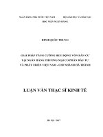 0513 Giải pháp tăng cường huy động vốn dân cư tại NHTM CP Đầu tư và Phát triển Việt Nam - chi nhánh Hà Thành