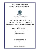 (LUẬN văn THẠC sĩ) một số giải pháp nâng cao năng lực cạnh tranh tại công ty điện lực bà rịa   vũng tàu đến năm 2025 