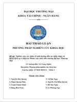 Nghiên cứu các nhân tố ảnh hưởng đến sự chấp nhận sử dụng dịch vụ ví điện tử momo của sinh viên trường đại học thương mại