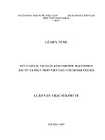 1433 xử lý nợ xấu tại NHTM CP đầu tư và phát triển việt nam   chi nhánh thái hà luận văn thạc sỹ kinh tế