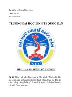 Phân tích luận điểm của hồ chí minh “nước độc lập mà người dân không được hưởng hạnh phúc, tự do thì độc lập cũng chẳng có nghĩa lý gì”  làm rõ ý nghĩa của luận điểm đầu với việt nam 