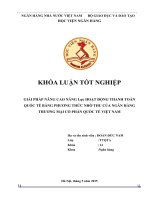Giải pháp nâng cao năng lực hoạt động thanh toán quốc tế bằng phương thức nhờ thu của ngân hàng thương mại cổ phần quốc tế việt nam,khoá luận tốt nghiệp