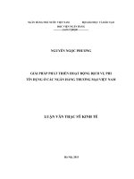 0468 giải pháp phát triển hoạt động dịch vụ phi tín dụng ở các NHTM việt nam luận văn thạc sĩ kinh tế