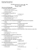 Đề kiểm tra Lịch sử 10 chuẩn  Học kì 1  Đề số 2043788