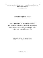 1077 phát triển dịch vụ NH điện tử đối với khách hàng cá nhân tại NHTM CP đầu tư và phát triển việt nam   chi nhánh sơn tây luận văn thạc sỹ kinh tế