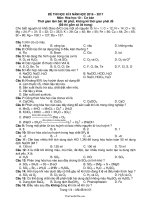 Đề thi học kì II năm 2016 – 2017 môn: Hóa học 10 – Cơ bản43790