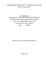 1423 xác định các nhân tố ảnh hưởng tới rủi ro tín dụng NHTM CP đầu tư và phát triển việt nam luận văn thạc sỹ kinh tế
