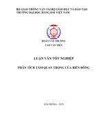 LUẬN văn tốt NGHIỆP PHÂN TÍCH tầm QUAN TRỌNG của BIỂN ĐÔNG 