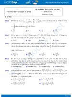 Bộ 4 đề thi thử THPT QG năm 2021 môn Toán lần 3 - Trường THPT Nguyễn An Ninh