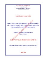 (LUẬN văn THẠC sĩ) nâng cao chất lượng đội ngũ cán bộ công chức các cơ quan chuyên môn thuộc ủy ban nhân dân thành phố đồng hới, tỉnh quảng bình 
