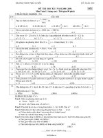 Đề thi học kỳ I môn Toán 11 (nâng cao)52679