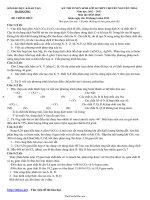 Đề thi tuyển sinh lớp 10 thpt chuyên Nguyễn Trãi năm học: 2012 – 2013 môn thi: Hóa Học50490