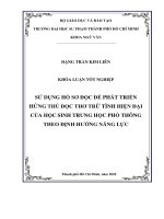 (LUẬN văn THẠC sĩ) sử dụng sơ đồ đọc để phát triển hứng thú đọc thơ trữ tình hiện đại của học sinh trung học phổ thông theo định hướng năng lực​ 