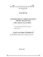 113 GIAO DỊCH một cửa TRONG NGÂN HÀNG THƯƠNG mại VIỆT NAM   THỰC TRẠNG và GIẢI PHÁP,LUẬN văn THẠC sĩ KINH tế