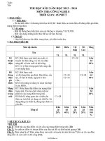 Thi học kì II năm học 2013 – 2014 môn thi: Công nghệ 853404