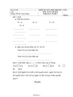 Kiểm tra giữa học kì II (năm 2009  2010) môn Toán lớp một49322