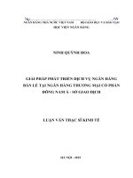 015 GIẢI PHÁP PHÁT TRIỂN DỊCH vụ NGÂN HÀNG bán lẻ tại NGÂN HÀNG THƯƠNG mại cổ PHẦN ĐÔNG NAM á   sở GIAO DỊCH,LUẬN văn THẠC sỹ KINH tế