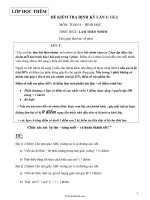 Đề kiểm tra định kỳ lần 1 (HK I) môn: Toán 9 – Hình học, hình thức: làm theo nhóm (2)49283