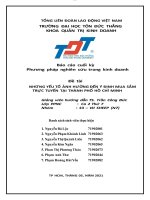 Báo cáo cuối kỳ những yếu tố ảnh hưởng đến ý định mua sắm trực tuyến tại thành phố hồ chí minh 