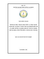 Đánh giá thực trạng nhận thức và thực hành chăm sóc vệ sinh cá nhân cho người bệnh hôn mê của điều dưỡng khoa hồi sức tích cực bệnh viện đa khoa tỉnh vĩnh phúc 6 tháng đầu năm 2021 