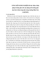 (SKKN CHẤT 2020) một số biện pháp chỉ đạo giáo viên xây dựng môi trường giáo dục lấy trẻ làm trung tâm trong trường mầm non 