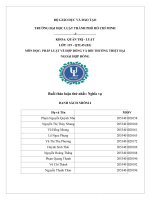 PHÁP LUẬT về hợp ĐỒNG và bồi THƯỜNG THIỆT hại NGOÀI hợp ĐỒNG buổi thảo luận thứ nhất nghĩa vụ 