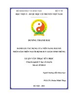 (LUẬN văn THẠC sĩ) đánh giá tác dụng của viên nang hải mã nhân sâm trên người bệnh suy giảm tinh trùng 