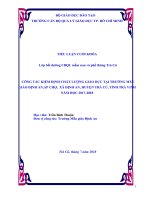 (tiểu luận cán bộ quản lý giáo dục) công tác kiểm định chất lượng giáo dục tại trường mẫu giáo định an,ấp chợ, xã định an, huyện trà cú, tỉnh trà vinh 