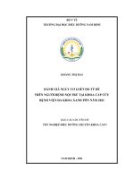 Đánh giá nguy cơ loét do tỳ đè trên người bệnh nội trú tại khoa cấp cứu bệnh viện đa khoa xanh pôn năm 2021 
