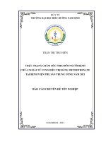Thực trạng chăm sóc theo dõi người bệnh chửa ngoài tử cung điều trị bằng methotrexate tại khoa phụ ngoại 
