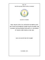 Thực trạng công tác chăm sóc dự phòng loét do tỳ đè ở người bệnh tai biến mạch máu não điều trị tại khoa tim mạch bệnh viện kiến an từ tháng 3 đến tháng 6 năm 2021 