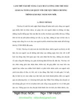 (SKKN CHẤT 2020) làm thế nào để nâng cao chất lượng cho trẻ mẫu giáo 5  6 tuổi làm quen với chuyện theo trương trình giáo dục mầm non mới 