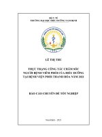 Thực trạng công tác chăm sóc người bệnh viêm phổi của điều dưỡng tại khoa nội 2 bệnh viện phổi tỉnh thanh hóa năm 2021 