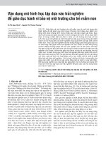 Vận dụng mô hình học tập dựa vào trải nghiệm để giáo dục hành vi bảo vệ môi trường cho trẻ mầm non