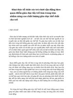 (SKKN CHẤT 2020) khai thác tổ chức các trò chơi vận động theo quan điểm giáo dục lấy trẻ làm trung tâm nhằm nâng cao chất lượng giáo dục thể chất cho trẻ 