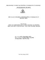 (tiểu luận cán bộ quản lý giáo dục) CÔNG tác KIỂM ĐỊNH CHẤT LƢỢNG GIÁO dục tại TRƢỜNG THPT LONG hữu TX DUYÊN hải – TRÀ VINH năm học 2020 2021 