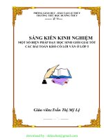 (SKKN CHẤT 2020) một số biện pháp dạy học sinh giỏi giải tốt các bài toán khó có lời văn ở lớp 5 