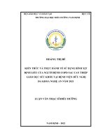 Kiến thức và thực hành về sử dụng bình xịt định liều của người bệnh COPD sau can thiệp giáo dục sức khoẻ tại bệnh viện hữu nghị đa khoa nghệ an năm 2021 
