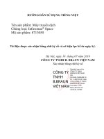 HƯỚNG DẪN SỬ DỤNG TIẾNG VIỆT    Tên sản phẩm: Máy truyền dịch