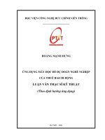 (LUẬN văn THẠC sĩ) ứng dụng học máy để dự đoán nghề nghiệp của thuê bao di động 